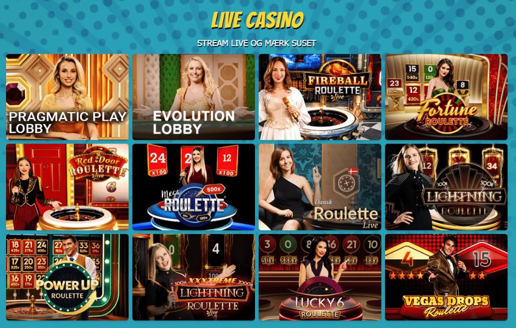 Kapow live casinospil